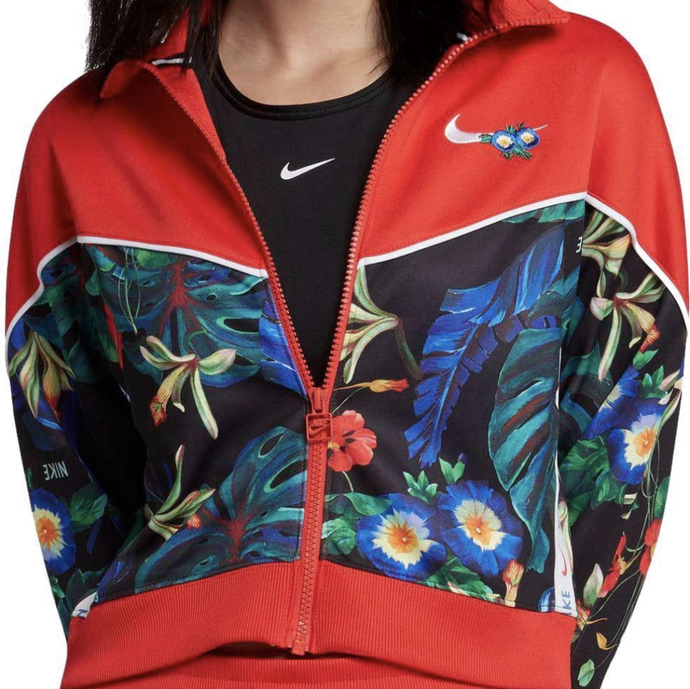Nike Floral Cropped Track Jacket